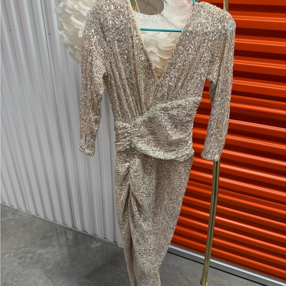 Fashion nova maxi Sequin V-Neck Dress